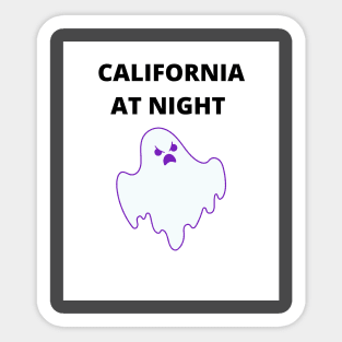 california at night Sticker